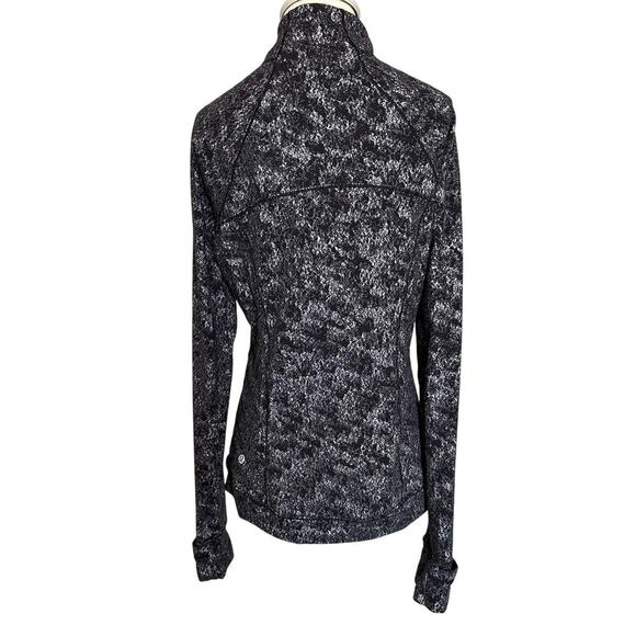Lululemon Outrun the Elements 1/2 Zip Pullover Top Jacquard Black Size 8 - Picture 2 of 10